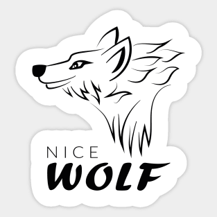 Nice Wolf Sticker